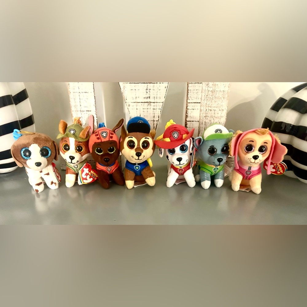 Ty Paw Patrol Plush Set - Brown, Blue, Red, Green